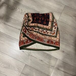 Vici Multicolor Patchwork Mini Skirt